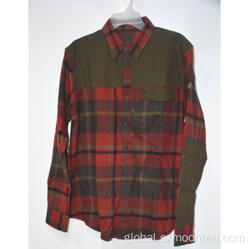 Good Quality Patchwork Plaid Shirts Wholesale long sleeved Patchwork Plaid Shirts Supplier